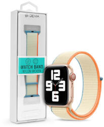 DEVIA Apple Watch szövet sport szíj - Devia Nylon Woven Deluxe Series Sport3 Watch Loop - 38/40/41 mm - cream white - bluedigital