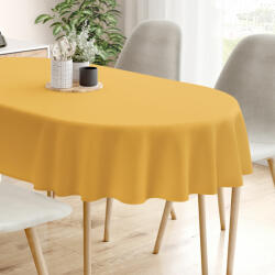 Goldea loneta dekoratív asztalterítő - mustárszínű - ovális 140 x 200 cm