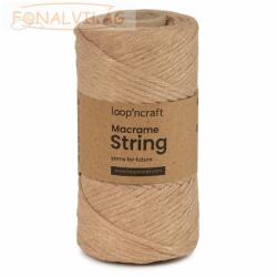  Macrame String (Kifésülhető), 3mm - Bézs