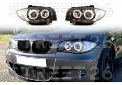 Tuning - Specials Faruri compatibil cu BMW Seria 1 E81 E82 E87 E88 (2004-2011) Angel Eyes Negru (6365)