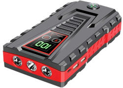 Edman Kit Jump Starter Edman redresor auto/moto, motor pana la 6.0L, afisaj digital Power Bank, 40000 mAh, Negru