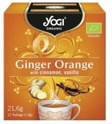 YOGI TEA Ceai BIO cu portocale, ghimbir, scortisoara si vanilie, 12 plicuri 21, 6g Yogi Tea