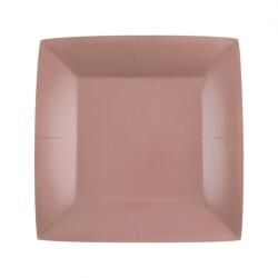 Santex Farfurii de hârtie pătrate - monocrome 18 x 18 cm Culori: ružovo-zlatá