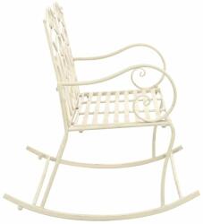 vidaXL Bancă de grădină, alb vintage, 104 cm, fier (45436) - izocor