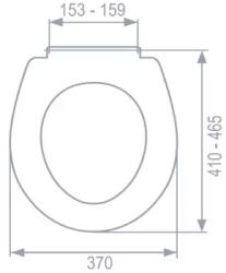MKW Rapido WC-tető fehér, metal fix zsanér
