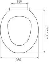 MKW Hit WC-tető fehér metal fix zsanérral (MKW S033V010)