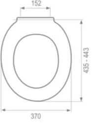 MKW Wega WC-tető classic plastic, zsanérral (MKW S082V010)