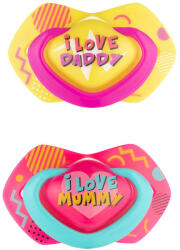 Canpol babies Залъгалки Canpol Light touch - Neon love, 0-6 месеца, 2 броя, Розови (22/652_pin)