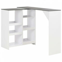 vidaXL fehér bárasztal mozgatható polccal 138 x 39 x 110 cm (280226) - balena