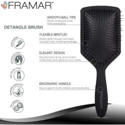 Framar Perie de păr, negru - Framar Paddle Detangling Brush Black To The Future