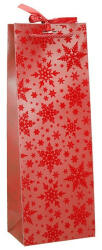 Italtasak CREATIVE Deluxe Plus 13x36x9 cm karácsonyi csillagos matt piros sodort füles masnival