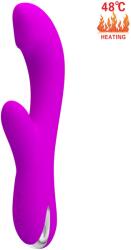 Pretty Love Vibrator Pretty Love Cornelius, 12 Moduri Vibratii, Functie Incalzire, Silicon, Mov, 21.2 cm Vibrator