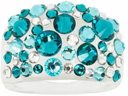  Levien Csillogó gyűrű kristályokkal Bubble Blue Zircon (Kerület 53 mm)
