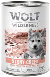 Wolf of Wilderness Wolf of Wilderness Junior "Expedition" Stony Creek - Pasăre cu vită 1 x 400 g