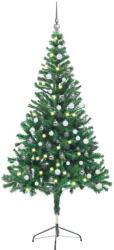 vidaXL megvilágított műkarácsonyfa 380 ággal gömb szettel 150 cm (3077660) - vidaxl