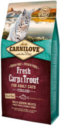 CARNILOVE 2x 6kg Sterilizált macska Friss ponty és pisztráng Carnilove szárazeledel macskáknak