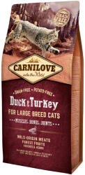 CARNILOVE 2x 6kg nagytestű macskáknak Kacsa és pulyka Carnilove szárazeledel macskák számára