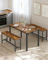 VASAGLE Élő asztal 2 paddal, fából készült acélkerettel, 110x70x7 (EZ-KDT070B01)