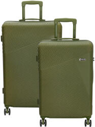 Dugros Marbella zöld 4 kerekű közepes bőrönd és nagy bőrönd (marbella-M-L-sotetzold)