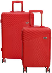 Dugros Marbella piros 4 kerekű kabinbőrönd és nagy bőrönd (marbella-S-L-piros)