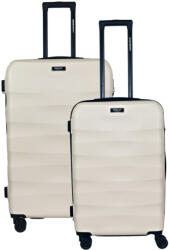Dugros Malaga bézs 4 kerekű közepes bőrönd és nagy bőrönd (malaga-M-L-bezs)