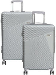 Dugros Marbella ezüst 4 kerekű közepes bőrönd és nagy bőrönd (marbella-M-L-ezust)