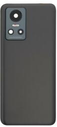 tel-szalk-19296951004 Realme GT Neo 3 80W / 3 150W Fekete Akkufedél hátlap - kamera lencse burkolati elem ragasztóval (tel-szalk-19296951004)