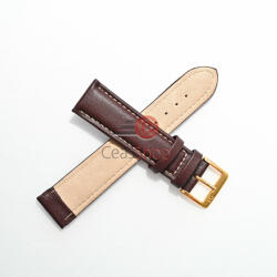  Curea Piero Magli maro cusătura albă model lin 24mm - 07611103