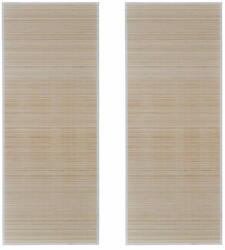 vidaXL 2 db téglalap alakú természetes bambuszszőnyeg 120 x 180 cm 278744