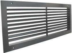 Dalap GMAS fém szellőzőrács szabályozható zsaluval 600x200 mm, szürke (1067)