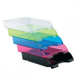 BLUERING Irattálca műanyag 550 extra széles 345x270x67mm, Bluering®, áttetsző piros (TRANSPARENT RED) - iroszer24