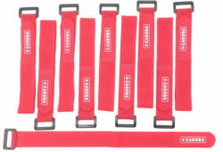 Caruba Fast Fixer Pro 1 kábelrögzítő műanyag csattal, piros FX-3R /tépőzáras/ - fotofelszereles