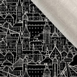 Takoy Bársony/velvet szövet ELIZA I love Slovakia fekete - nagyított minta