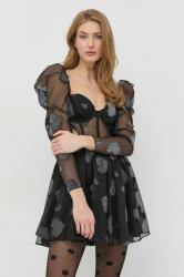 For Love & Lemons ruha fekete, mini, harang alakú - fekete XS - answear - 97 990 Ft