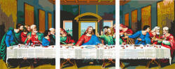Ipicasso Set 3 picturi pe numere, cu sasiu, Cina cea de taina - da Vinci, 50 x 120 cm (PC34050012)