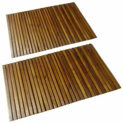 VidaXL Covor pentru baie din lemn de salcâm 80 x 50 cm, 2 buc (271768) - izocor Covor baie