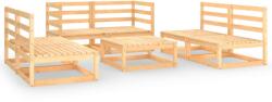 vidaXL Set mobilier de grădină, 7 piese, lemn masiv de pin (3075414) - comfy