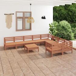 vidaXL Set mobilier de grădină, 10 piese, maro miere, lemn masiv pin (3083262) - comfy