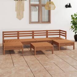 vidaXL Set mobilier grădină, 7 piese, maro miere, lemn masiv de pin (3083342) - comfy