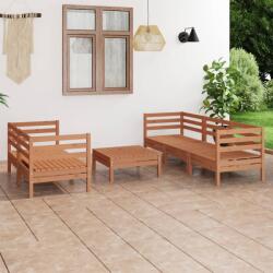 vidaXL Set mobilier de grădină, 6 piese, maro miere, lemn masiv de pin (3082475) - comfy