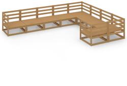 vidaXL Set mobilier de grădină, 9 piese, lemn masiv de pin (3075987)