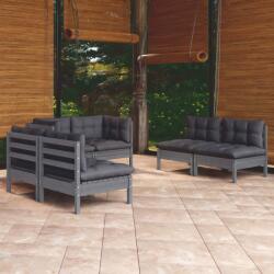 vidaXL Set mobilier grădină cu perne, 6 piese, lemn masiv de pin (3096210)
