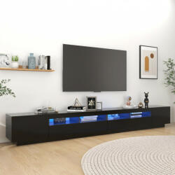 vidaXL fekete TV-szekrény LED-lámpákkal 300 x 35 x 40 cm (3081925)