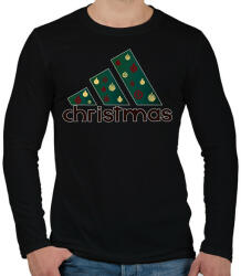 printfashion adidas christmas - Férfi hosszú ujjú póló - Fekete (15052219)