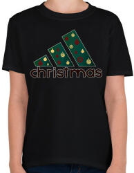 printfashion adidas christmas - Gyerek póló - Fekete (15052363)