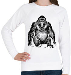printfashion Gorilla - Női pulóver - Fehér (10595033)