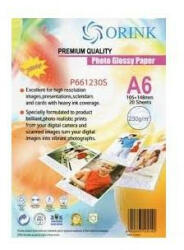 Orink Fotópapír Pp A6, S 230g. 20lap fényes Orink (P661230S20) - toptoner