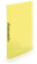 Karton Gyűrűskönyv A4, 2 gyűrűs 2cm gerinc áttetsző PP, Karton P+P Lines sárga