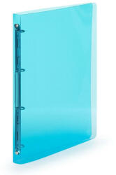 Karton Gyűrűskönyv A4, 4 gyűrűs 2cm gerinc áttetsző PP, Karton P+P Lines kék