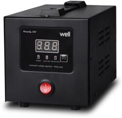 Well Stabilizator automat de tensiune cu releu 500VA, negru Well POWERUP (AVR-REL-POWERUP500-WL)